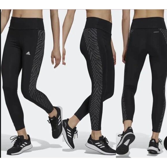 NWT Adidas [ XS ] Designed to Move High-Rise Sport Zebra 7/8 Tights #4975 - Picture 1 of 6